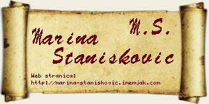 Marina Stanišković vizit kartica